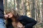 Amatrice suce dans la foret