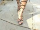 Baise en public pour cette jolie blackette