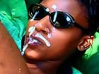 Ejaculation faciale d'un sexe black